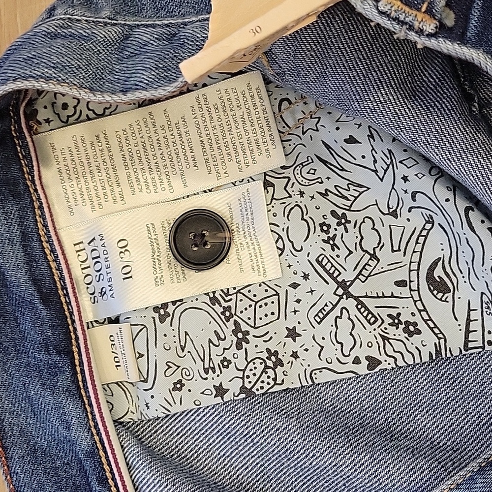 NWT Scotch & Soda Wide Leg High Rise Jeans Size 30 - Picture 6 of 7